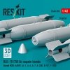 RESKIT RS48-0598 BLU-1B (750 lb) napalm bombs finned MXU-469/B (4 pcs) (A-1, A-4, A-7, A-26K, B-57, F-100) (3D Printed) (1/48)
